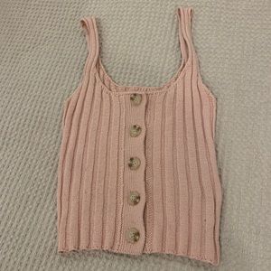 Debut Light Pink Knit Tank Top